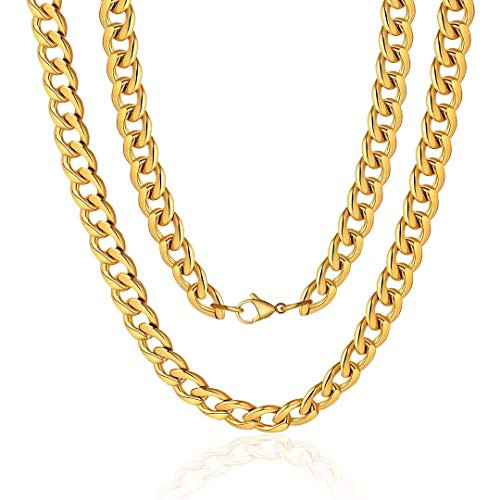 M MOOHAM Gold Chain for Men 8mm 20 Inch 