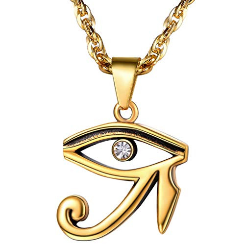 PROSTEEL Eye of Horus Necklace 18K Gold 