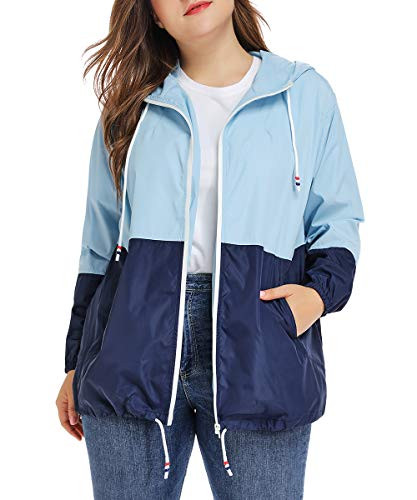 SALICO Womens Plus Size Raincoat Rain 