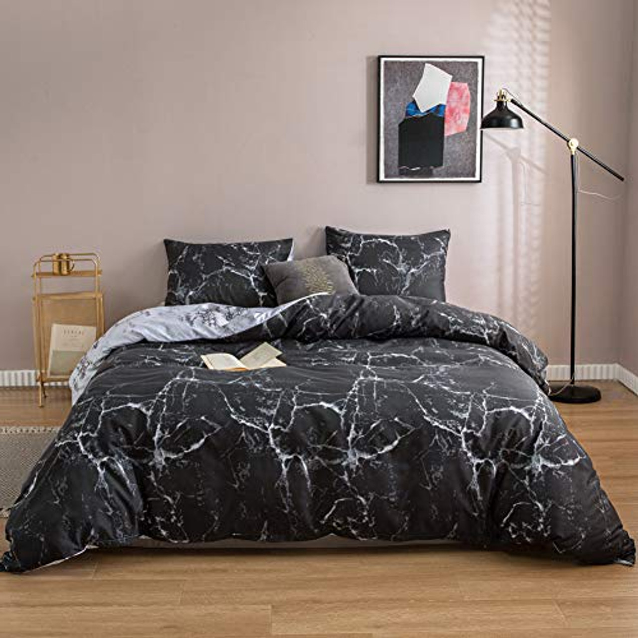 marble duvet cover queen