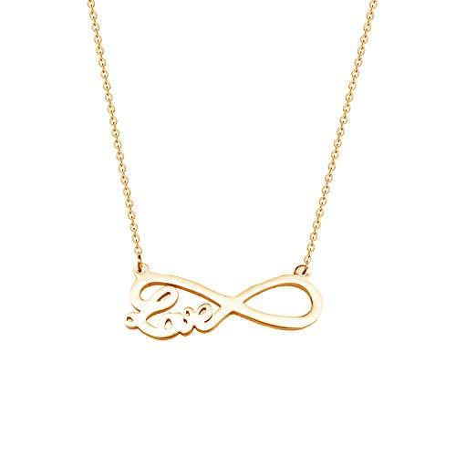 Love Infinity Necklace Rose Gold Plated 