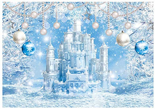 Funnytree Winter Wonderland Duschvorhang – Schneemann & Schneeflocken, 183x183 Cm | Mit 12 Haken, Wasserdichtes Polyester