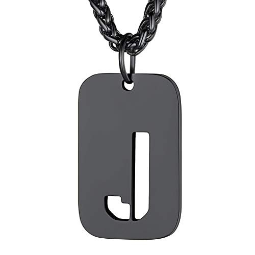 Richsteel Black Dog Tag Capital Initial 