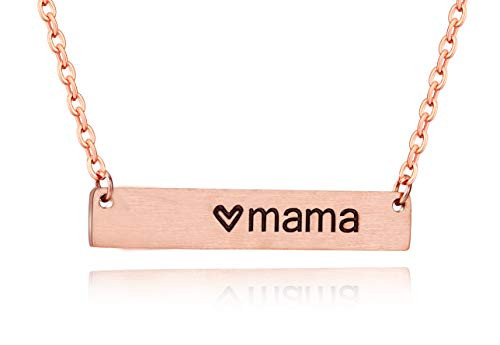 Rosa Vila Love Mama Bar Necklace Simple 