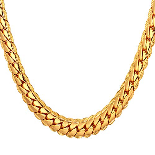 U7 Men Women 18K Gold Plated Chain Hip 