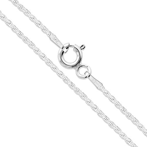 Sterling Silver Diamond-Cut Rope Chain 
