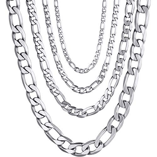 PROSTEEL Mens Chains Figaro Thick Chain 