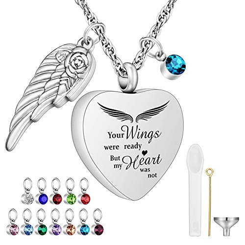Heart Urn Necklaces for Ashes with 12 