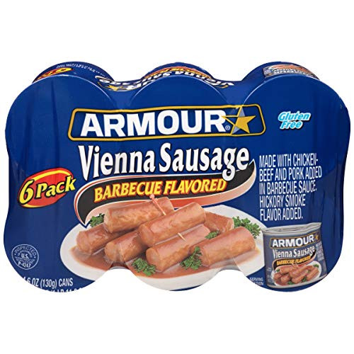 Armour Star Vienna Sausage Barbecue Flavored Canned Sausage 4.6 OZ Pack
