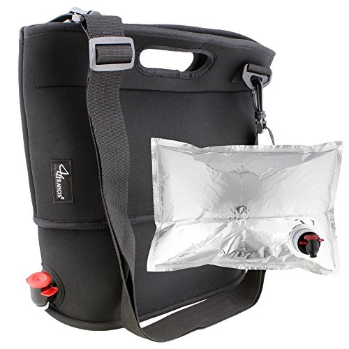 Insulated Wine Purse With Spout Box Wine Dispenser W Disposable 3 Liter Wine Bags For Beach Parties Festivals Toyboxtech