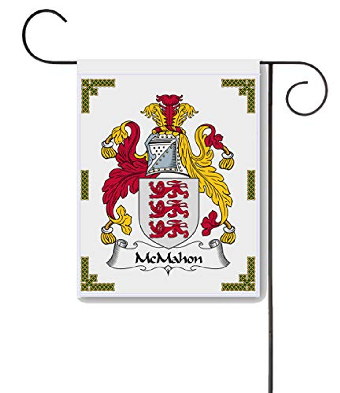Carpe Diem Designs McMahon Coat of Arms McMahon Family Crest 11 X 15 Garden Flag Made in The U.S