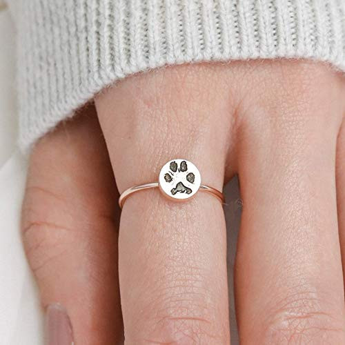 Custom Paw Print Ring Your Actual Pet 