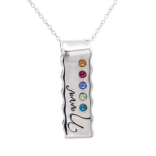 Personalized Birthstone Name Necklace 