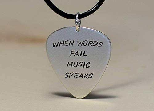 Sterling Silver Guitar Pick Necklace 