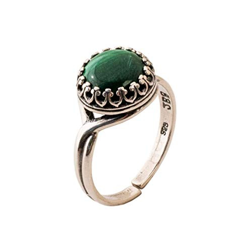 925 Sterling Silver Natural Malachite 