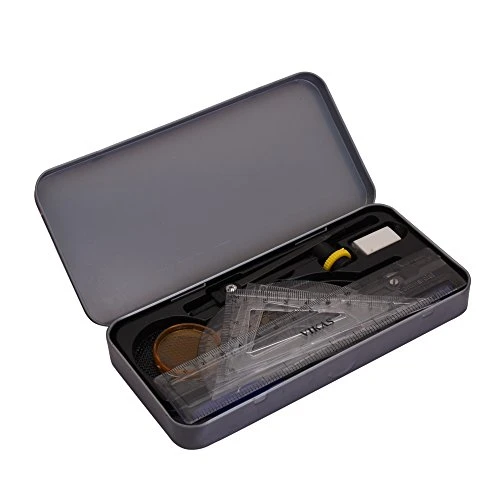 G_Compass Geometry Box Black Mathematics Drawing Instrument Plastic Set ...