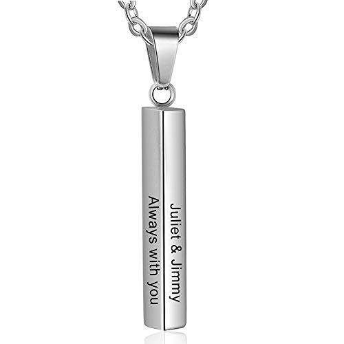 Custom Vertical 3D Bar Necklace 