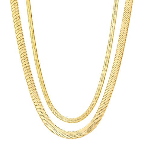 Fiusem Gold Necklaces for Women 14K 
