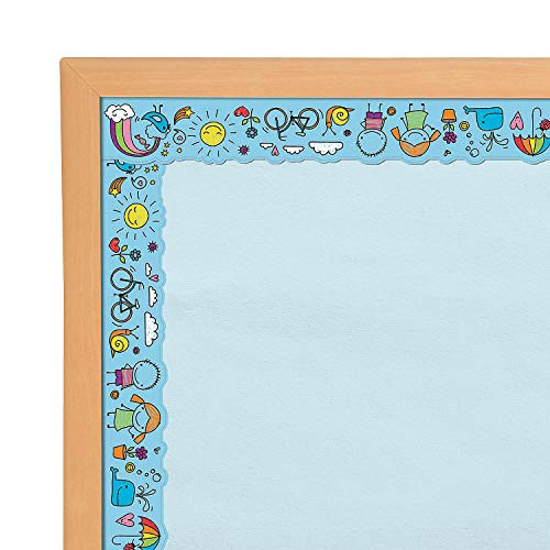 Fun Express Doodle Bulletin Board Border - 12 Pieces - Educational and ...