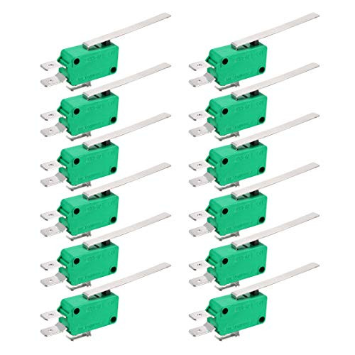 Uxcell 2pcs KW3-OZ SPDT Micro Limit Switches – 16A 125/250VAC Hinge Lever Type