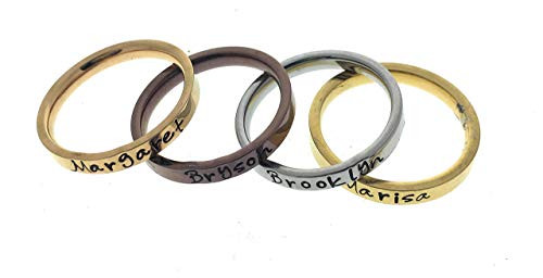 Personalized Stackable Name Ring 