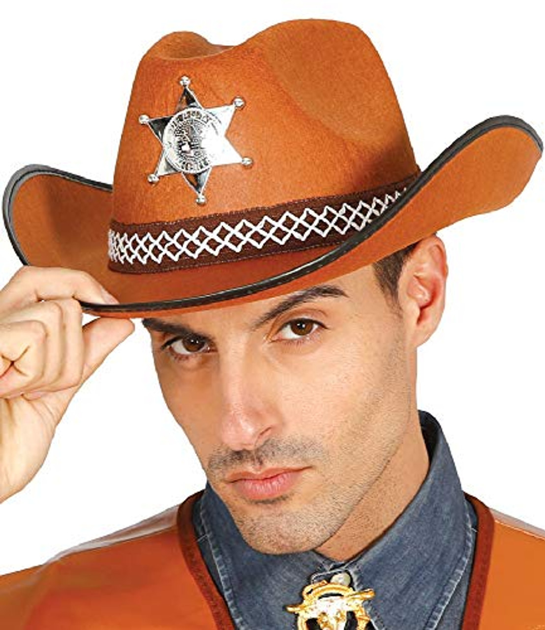 brown sheriff hat