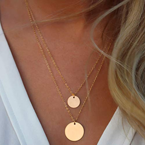 Funyrich Boho Sequin Layering Necklace 