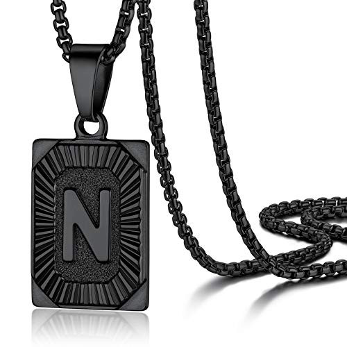 PROSTEEL N Letter Necklace for Men 