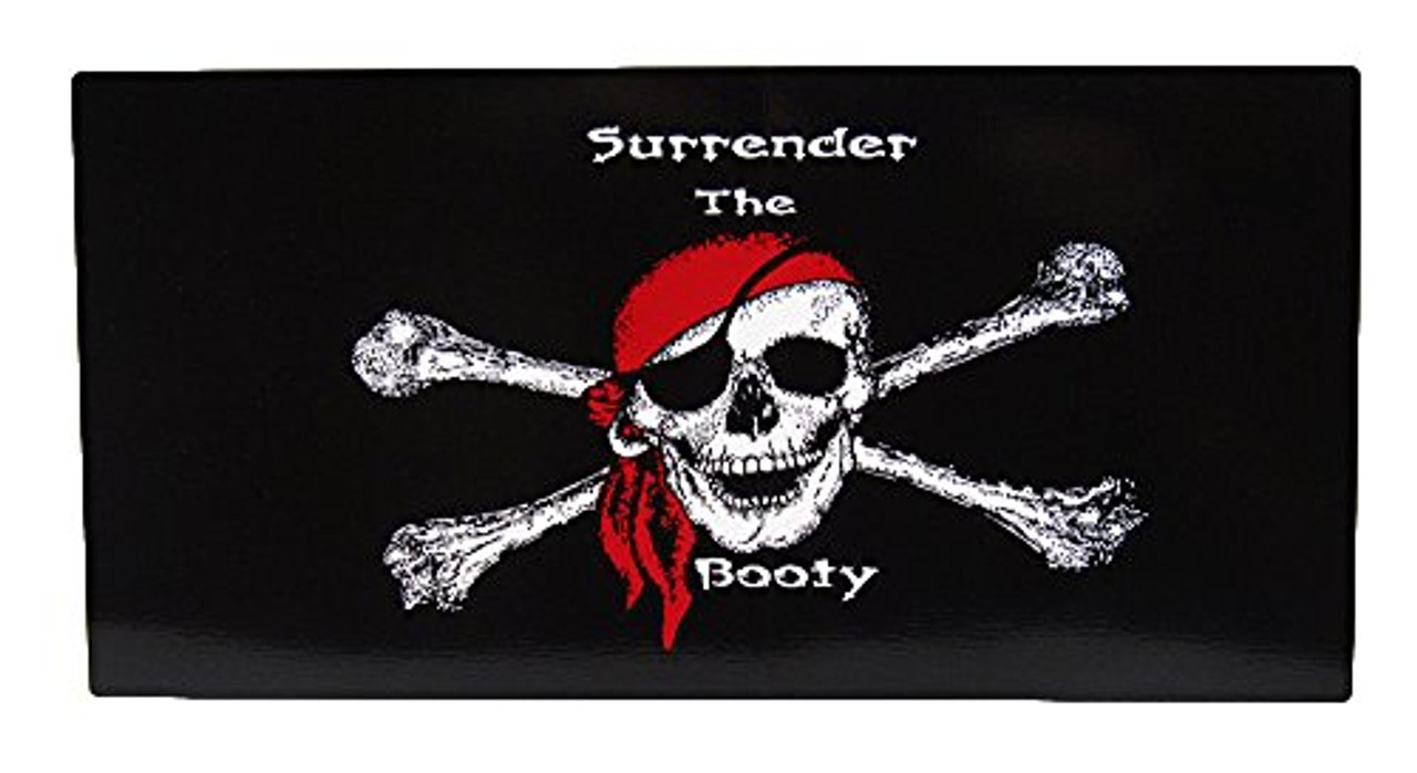 Pair Skull Dice and Surrender The Booty Vinyl Sticker Decal Pirate Bundle 