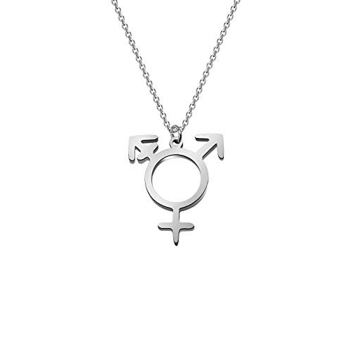 WUSUANED Transgender Symbol Necklace 