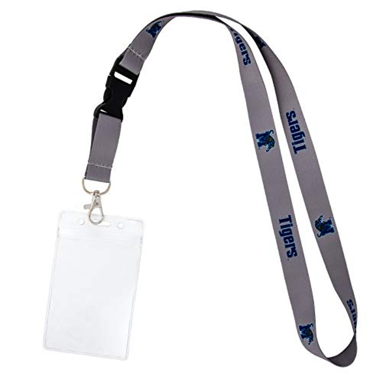 University of Memphis Tigers NCAA Car Keys ID Badge Holder Lanyard Keychain Detachable Breakaway Snap Buckle 