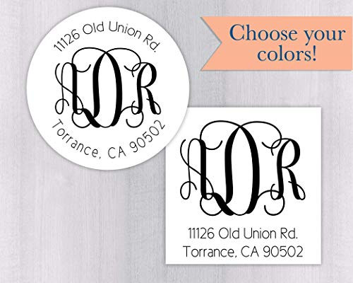 Monogram Wedding Invitation Return Address Label, Wedding ...