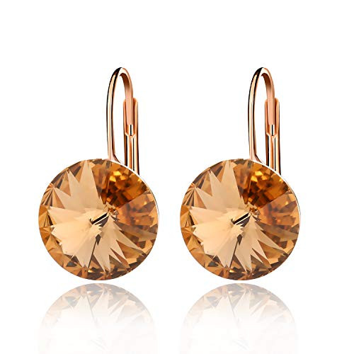 Swarovski Crystal Round Drop Earrings 