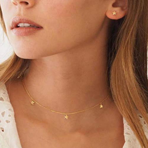 TseanYi Star Dangle Choker Necklace 
