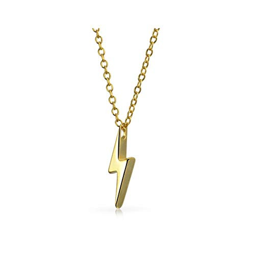 14K Yellow Gold Plated Lightning Bolt 