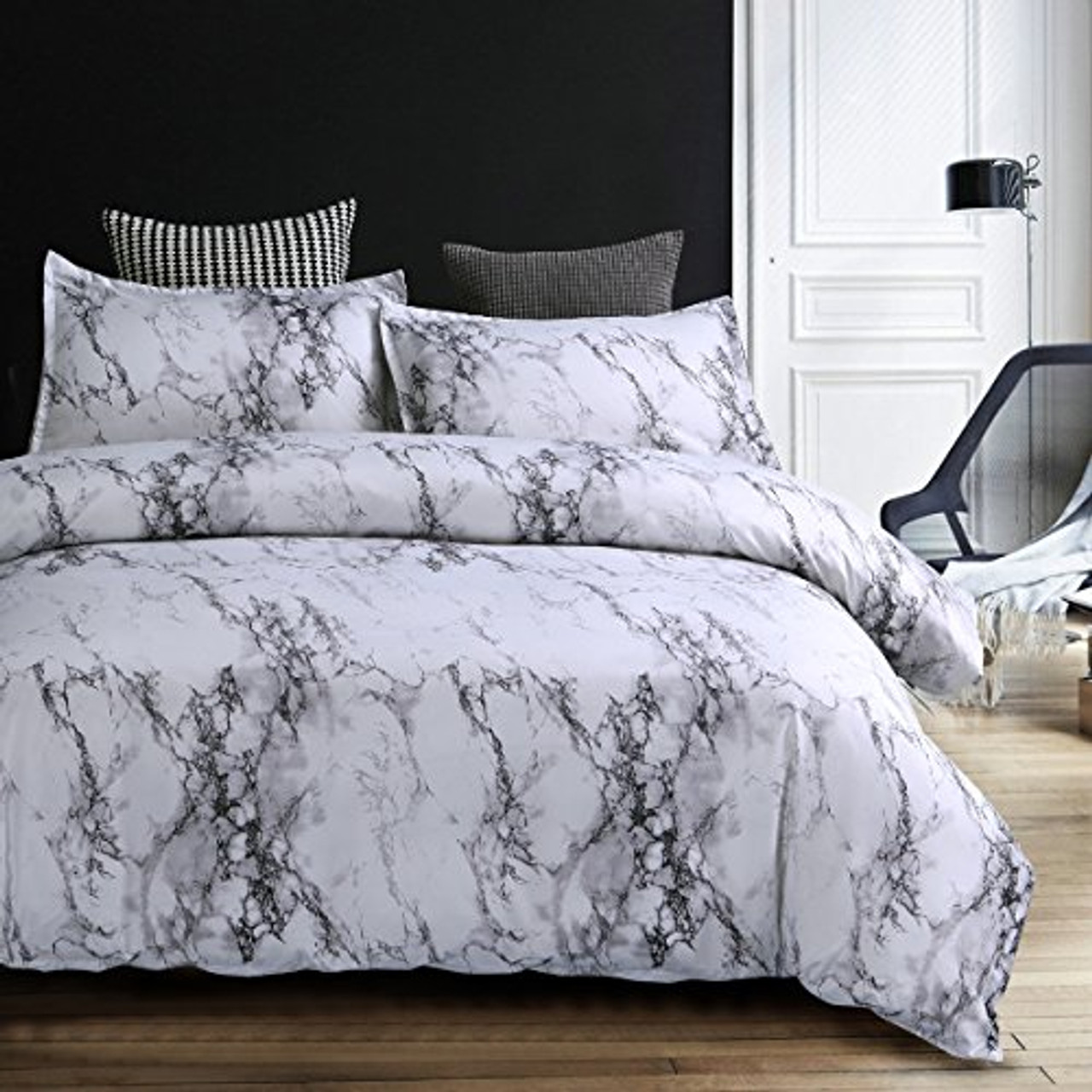 white marble duvet cover