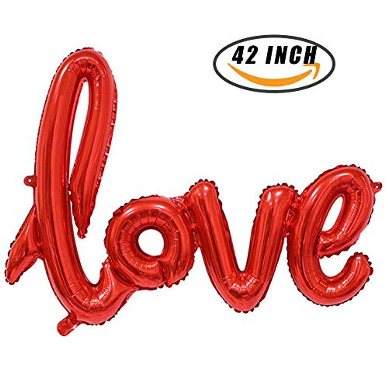 red foil letter balloons