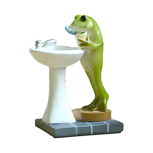 Gemmia Fairy Garden Frog Statue Toothbrush Frog Warehousesoverstock