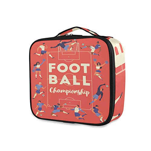 ALAZA Football Soccer Players Cheerleaders Fans Toiletry Bags Makeup