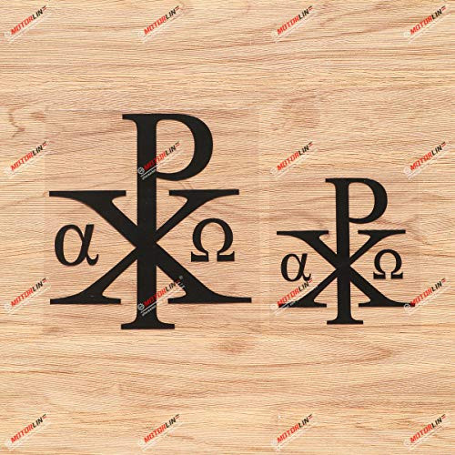 Chi Rho Christogram Jesus Christ Alpha Omega Vinyl Decal Sticker - 2 ...