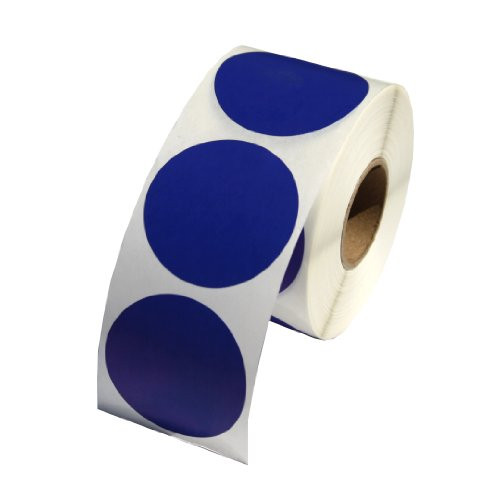 1.5 Inch Gray Round Labels - 500 Permanent Adhesive Coding Dots Per Roll