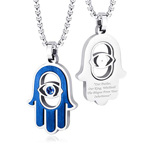555Jewelry Stainless Steel Hamsa 