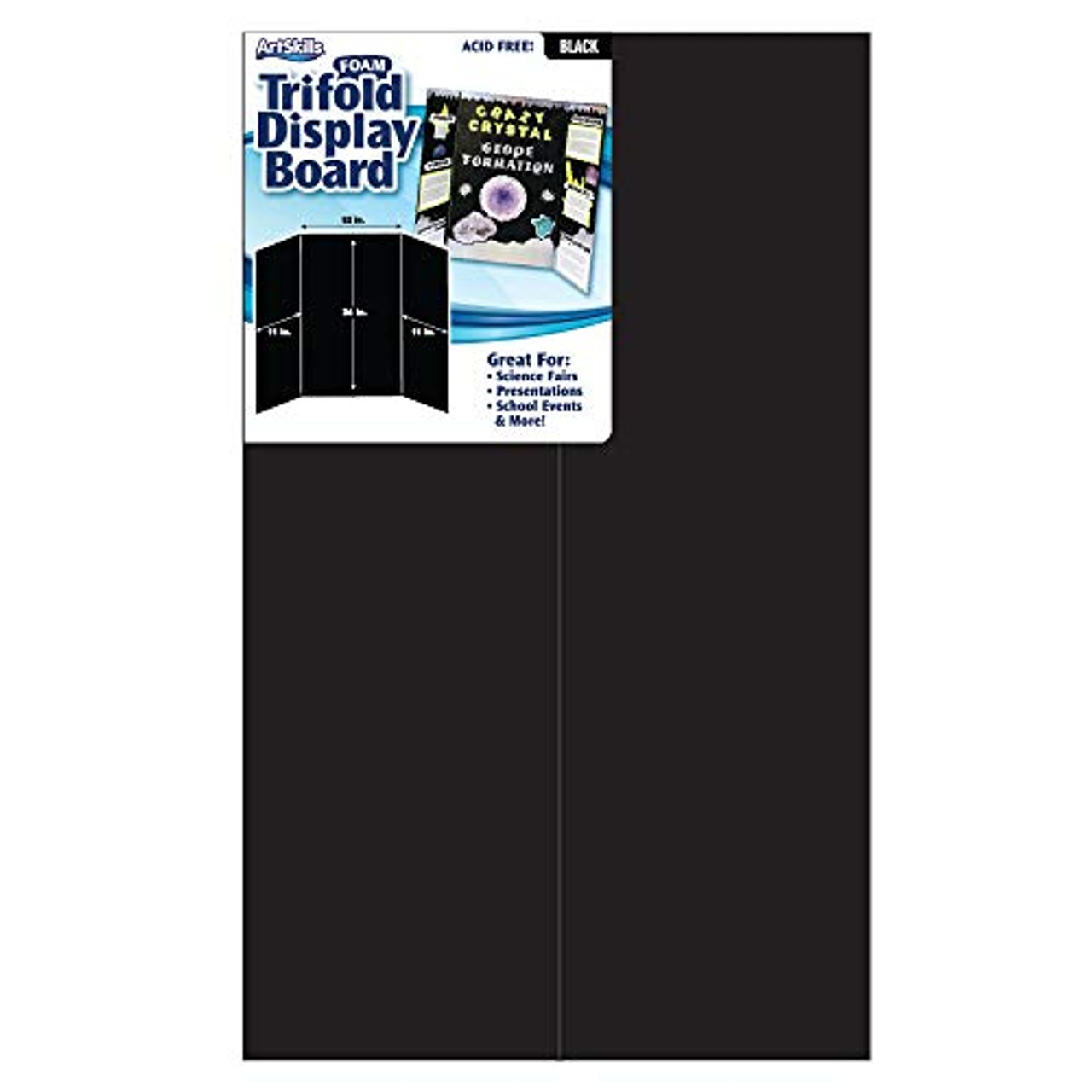 ArtSkills Trifold Foam Display Board 44x36Large Black 5 Pack
