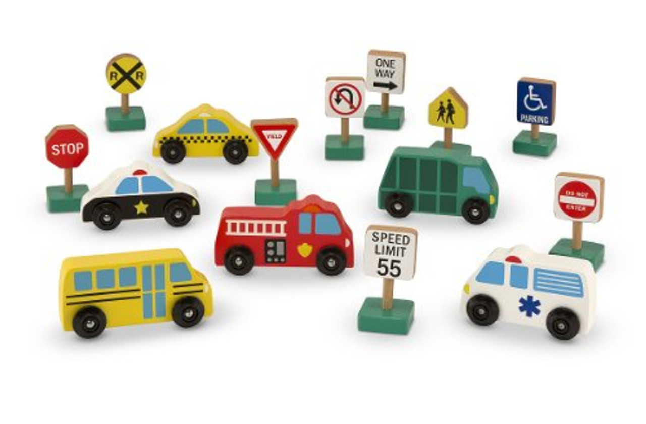 melissa & doug vehicles & traffic signs