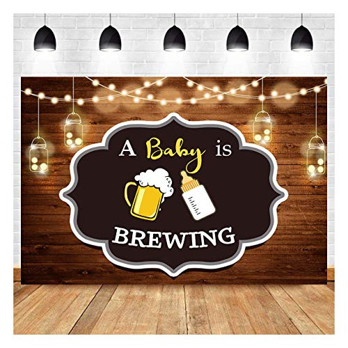 MEHOFOND 7x5ft Highland Cows Baby Shower Backdrop Brown Cattles Oh Baby Girls Baby