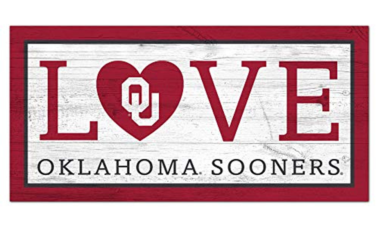 Fan Creations NCAA Oklahoma Sooners Unisex University of Oklahoma House Sign 12 inch Team Color 
