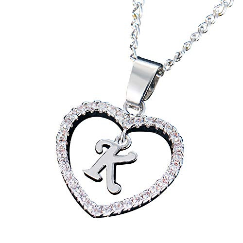oAtm0eBcl Heart Alphabet Pendant 