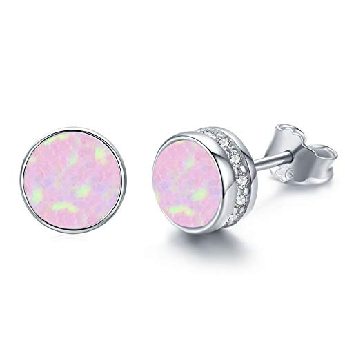 Waysles Opal Stud Earrings 925 Sterling 