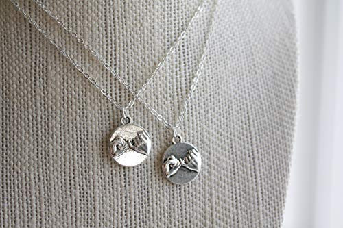 Set of 2 Silver Pinky Promise Necklaces 
