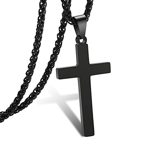SR RS Stainless Steel Black Cross 